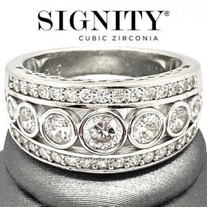 925 Sterling Silver, Signity Diamond CZ Ring